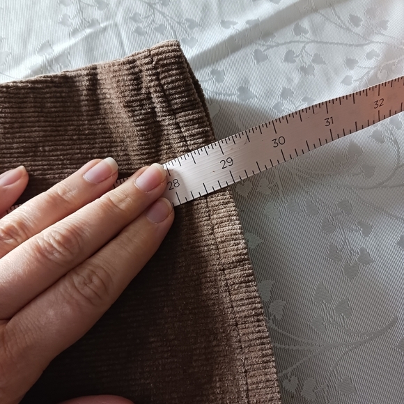 Shein High-Waisted Brown Flare Leg Corduroy Size 4 - Picture 12 of 14